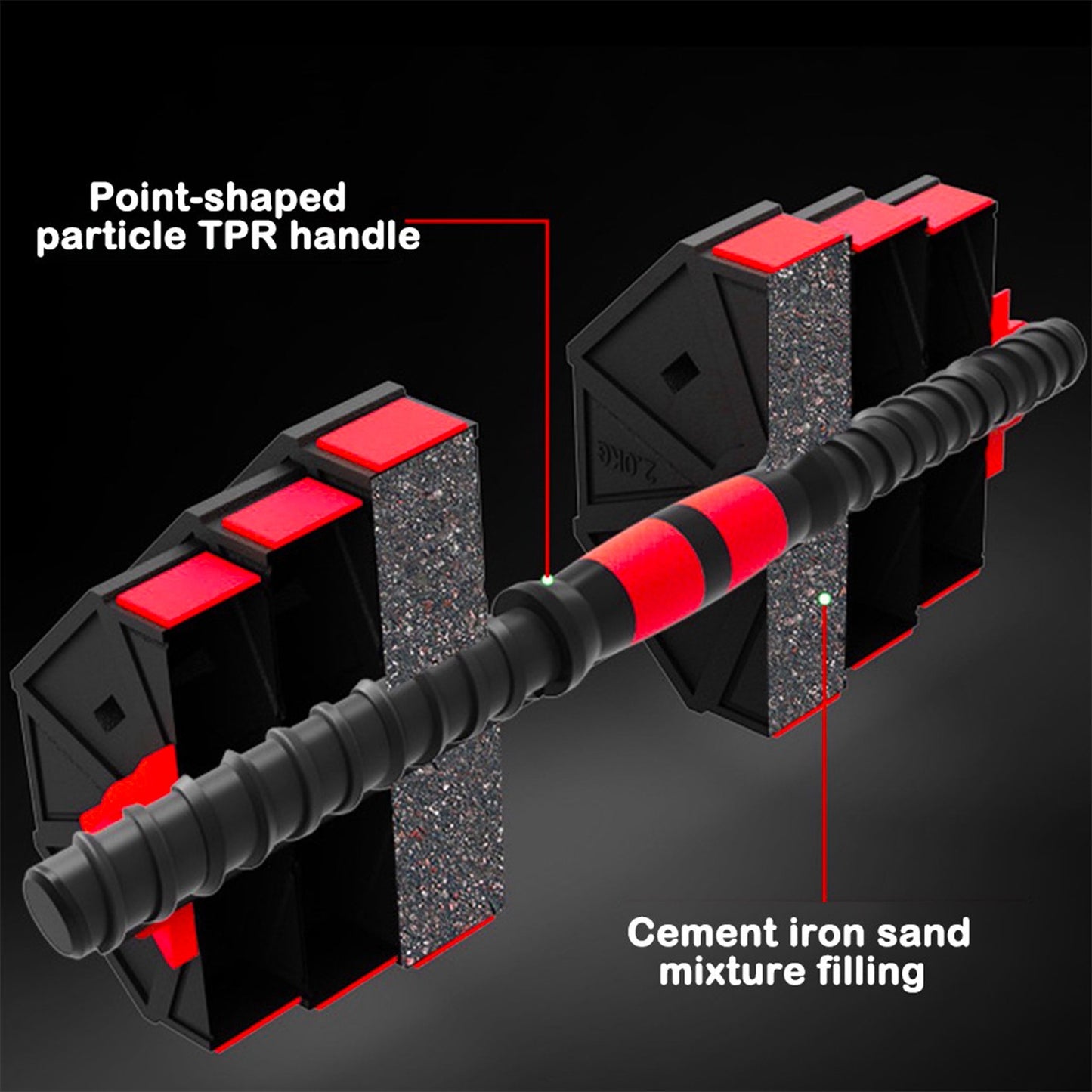 Adjustable Dumbbell Pair, Dumbbell Combination Environmental Dumbbell Barbell