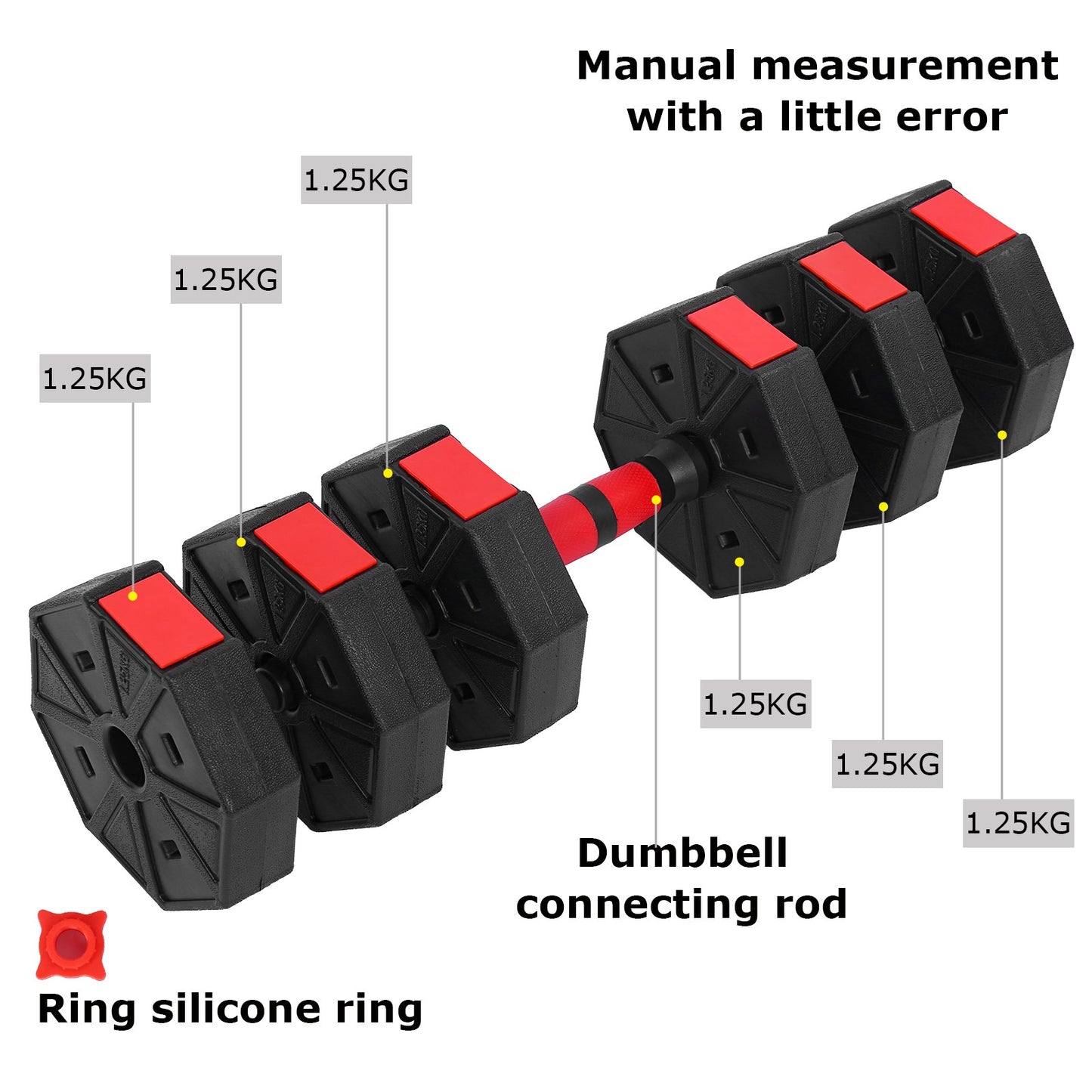 Adjustable Dumbbell Pair, Dumbbell Combination Environmental Dumbbell Barbell