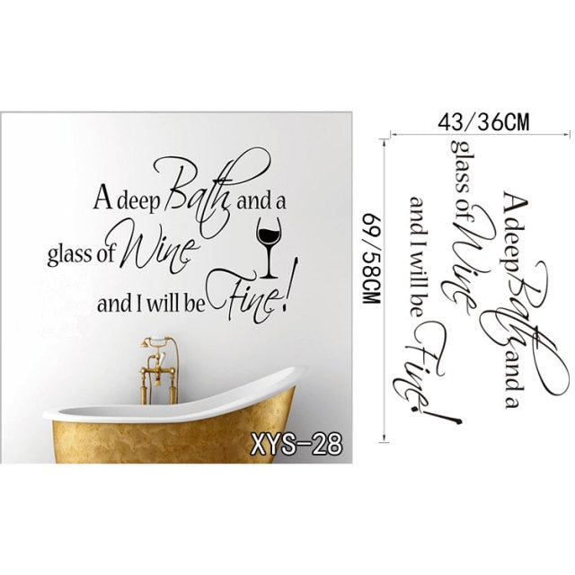 Creative Washroom Bathroom Wall Stickers