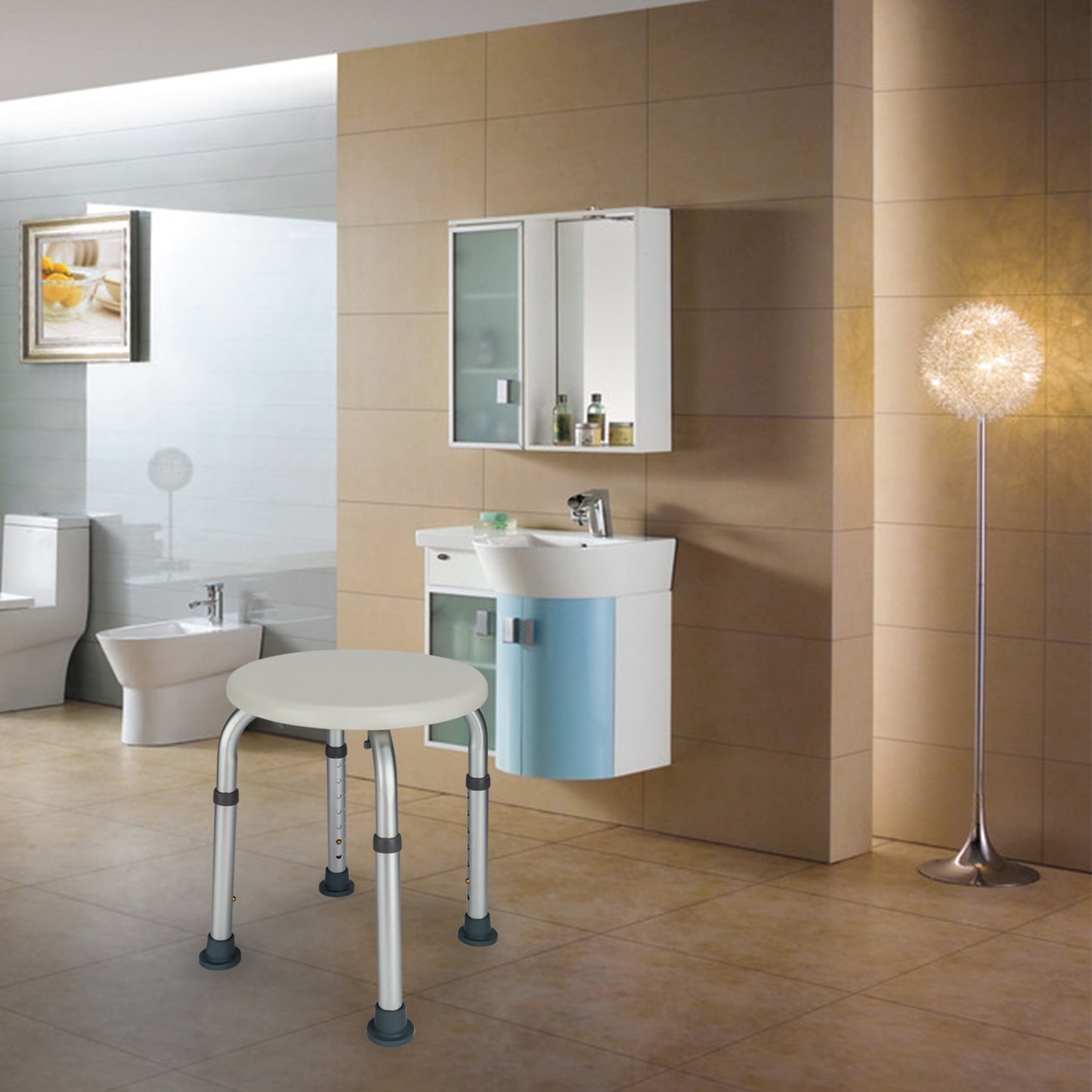 Adjustable Height Medical Bathroom Safety Shower