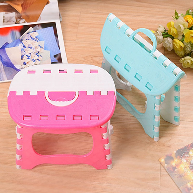 2pcsPlastic foldable footstool bathroom stool furniture