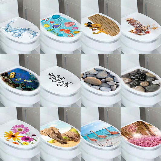 1Pcs 3D Toilet Sticker Decoration Wallpaper