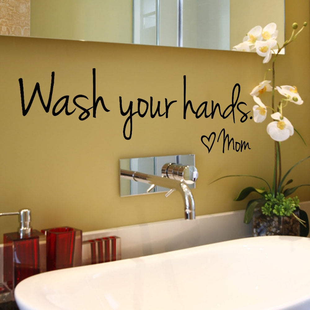 Wall Stickers Wash Your Hands For Bathroom Wall Stickers