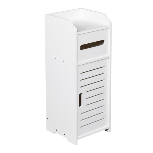 Bathroom Storage Cabinet with 1 Door Tissue Box White