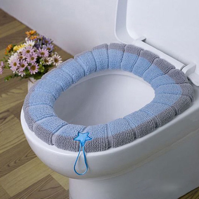 Winter Warmer Toilet Seat Cover Mat Bathroom Toilet