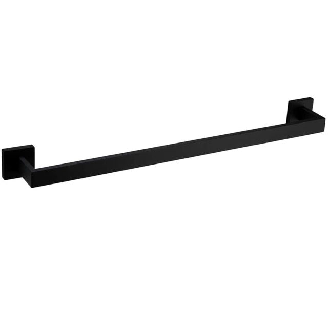 TAICUTE Black Bathroom Hardware Sets Wall Mounted Towel