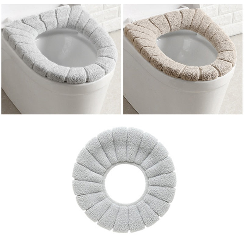 Bathroom Toilet Seat Filling Soft Warmer Mat