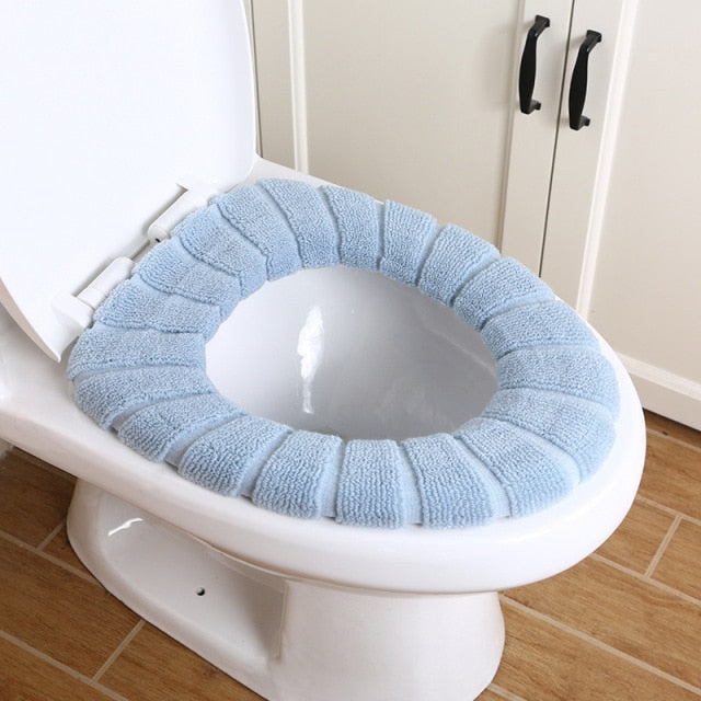 Bathroom Toilet Seat Filling Soft Warmer Mat