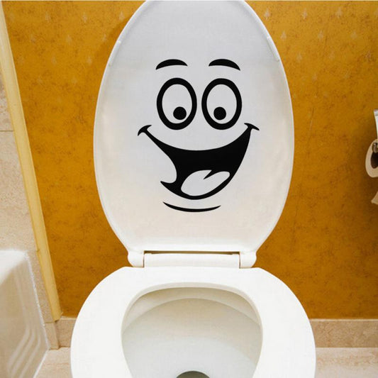 1 Pcs Toilet Creative Funny Smile Waterproof Stickers