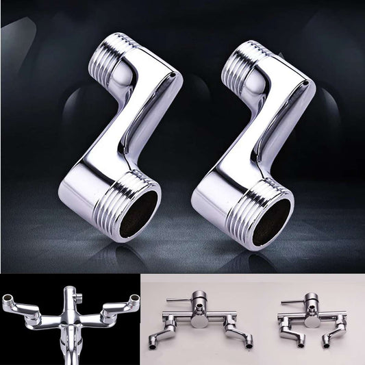 2Pcs Shower Faucet Adjustable Adapter Solid Brass