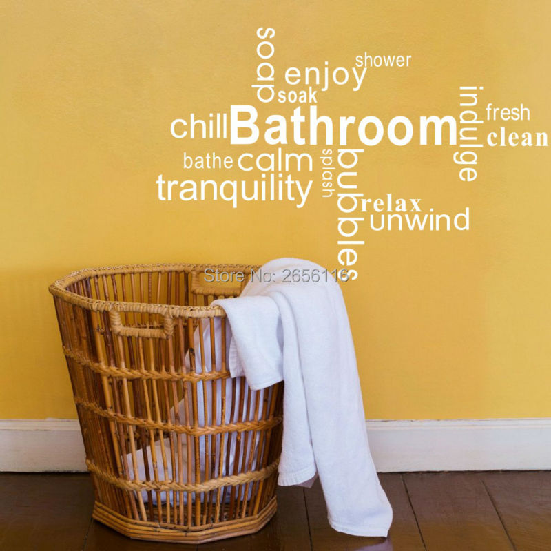 Bathroom Quotes Bathe Enjoy Soak Shower DIY Wall Sticker